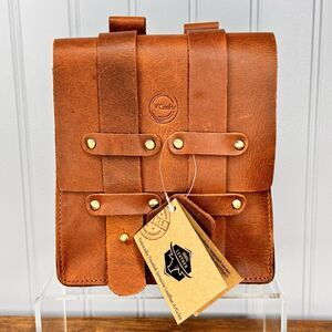 VCRAFTS Genuine Leather Handmade Belt Pouch Waist Bag Fanny Pack with Belt Loop